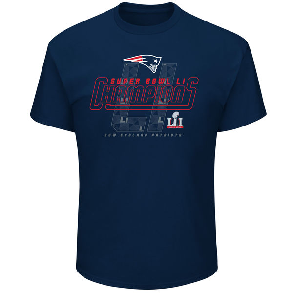 New England Patriots Majestic Super Bowl LI Champions Focus T-Shirt - Navy
